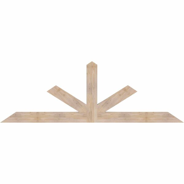Ekena Millwork Saratoga Smooth Timber Gable Bracket, Douglas Fir, 96"W x 32"H x 3 1/2"D x 5 1/2"F, 8/12 Pitch GBW096X32X0406SAR00SDF - main